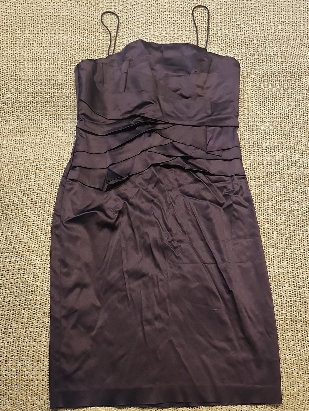 Ralph Lauren Deep Purple Ruched Cocktail Dress Size 10